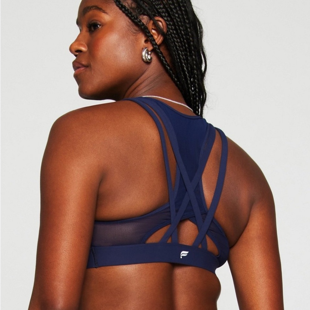 NWT Fabletics Deep Blue Strappy Sports Bra